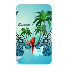 Summer Design With Cute Parrot And Palms Memory Card Reader