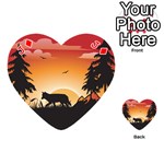 The Lonely Wolf In The Sunset Playing Cards 54 (Heart)  Front - DiamondJ