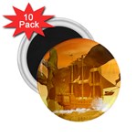Awesome Sunset Over The Ocean With Ship 2.25  Magnets (10 pack) 
