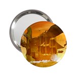 Awesome Sunset Over The Ocean With Ship 2.25  Handbag Mirrors