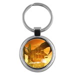 Awesome Sunset Over The Ocean With Ship Key Chains (Round) 