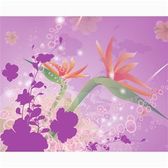 Wonderful Flowers On Soft Purple Background Collage 8  X 10  by FantasyWorld7