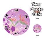 Wonderful Flowers On Soft Purple Background Playing Cards 54 (Round)  Front - SpadeQ