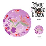 Wonderful Flowers On Soft Purple Background Playing Cards 54 (Round)  Front - DiamondJ