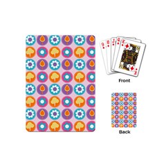 Chic Floral Pattern Playing Cards (mini)  by GardenOfOphir