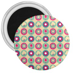 Chic Floral Pattern 3  Magnets by GardenOfOphir