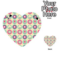 Chic Floral Pattern Playing Cards 54 (heart) 