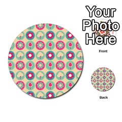 Chic Floral Pattern Multi-purpose Cards (round) 