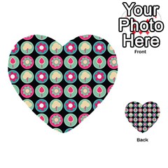 Chic Floral Pattern Multi-purpose Cards (heart)  by GardenOfOphir