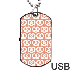 Salmon Pretzel Illustrations Pattern Dog Tag Usb Flash (two Sides)  by GardenOfOphir