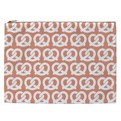 Salmon Pretzel Illustrations Pattern Cosmetic Bag (xxl)  by GardenOfOphir