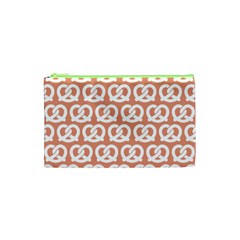 Salmon Pretzel Illustrations Pattern Cosmetic Bag (xs) by GardenOfOphir