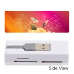 Beautiful Roses With Dragonflies Memory Card Reader (Stick)  Front