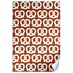 Brown Pretzel Illustrations Pattern Canvas 20  X 30   by GardenOfOphir