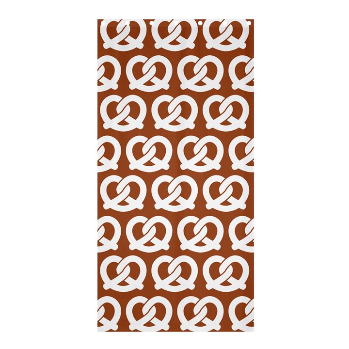 Brown Pretzel Illustrations Pattern Shower Curtain 36  x 72  (Stall) 