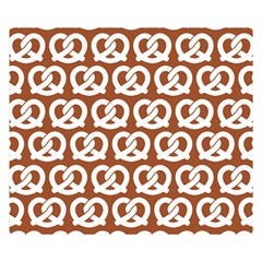 Brown Pretzel Illustrations Pattern Double Sided Flano Blanket (small)  by GardenOfOphir