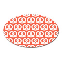 Coral Pretzel Illustrations Pattern Oval Magnet by GardenOfOphir