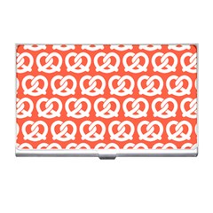 Coral Pretzel Illustrations Pattern Business Card Holders by GardenOfOphir