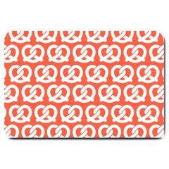 Coral Pretzel Illustrations Pattern Large Doormat  by GardenOfOphir