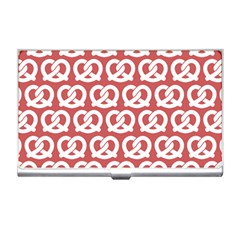 Trendy Pretzel Illustrations Pattern Business Card Holders by GardenOfOphir