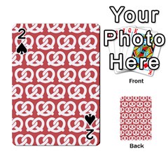 Trendy Pretzel Illustrations Pattern Playing Cards 54 Designs 