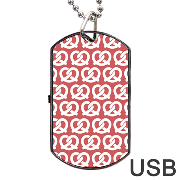 Trendy Pretzel Illustrations Pattern Dog Tag USB Flash (One Side)