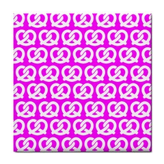 Pink Pretzel Illustrations Pattern Tile Coasters by GardenOfOphir