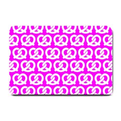 Pink Pretzel Illustrations Pattern Small Doormat  by GardenOfOphir