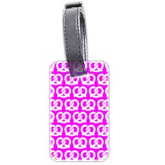 Pink Pretzel Illustrations Pattern Luggage Tags (two Sides) by GardenOfOphir