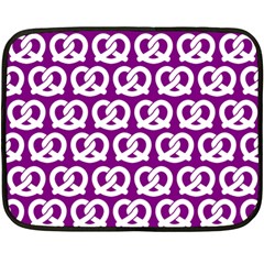 Purple Pretzel Illustrations Pattern Double Sided Fleece Blanket (mini)  by GardenOfOphir