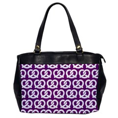 Purple Pretzel Illustrations Pattern Office Handbags by GardenOfOphir