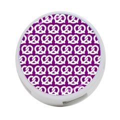 Purple Pretzel Illustrations Pattern 4-port Usb Hub (one Side) by GardenOfOphir