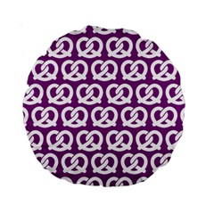 Purple Pretzel Illustrations Pattern Standard 15  Premium Round Cushions by GardenOfOphir