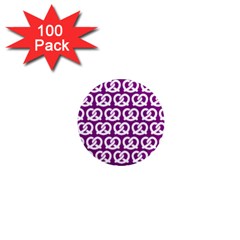 Purple Pretzel Illustrations Pattern 1  Mini Magnets (100 Pack)  by GardenOfOphir