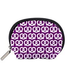 Purple Pretzel Illustrations Pattern Accessory Pouches (small)  by GardenOfOphir