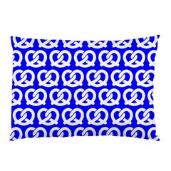 Blue Pretzel Illustrations Pattern Pillow Cases by GardenOfOphir