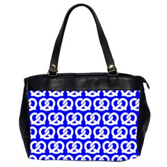 Blue Pretzel Illustrations Pattern Office Handbags (2 Sides)  by GardenOfOphir