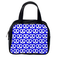 Blue Pretzel Illustrations Pattern Classic Handbags (one Side) by GardenOfOphir