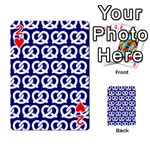 Navy Pretzel Illustrations Pattern Playing Cards 54 Designs  Front - Heart2