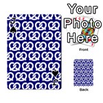 Navy Pretzel Illustrations Pattern Playing Cards 54 Designs  Front - SpadeJ