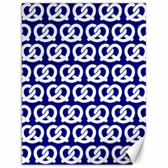 Navy Pretzel Illustrations Pattern Canvas 18  X 24   by GardenOfOphir