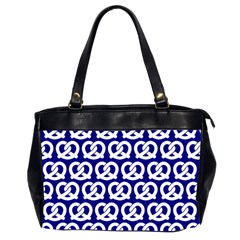 Navy Pretzel Illustrations Pattern Office Handbags (2 Sides)  by GardenOfOphir