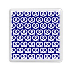 Navy Pretzel Illustrations Pattern Memory Card Reader (square)  by GardenOfOphir