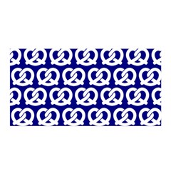 Navy Pretzel Illustrations Pattern Satin Wrap