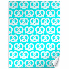 Aqua Pretzel Illustrations Pattern Canvas 18  X 24   by GardenOfOphir