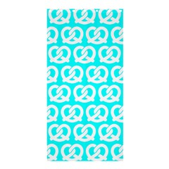 Aqua Pretzel Illustrations Pattern Shower Curtain 36  X 72  (stall)  by GardenOfOphir