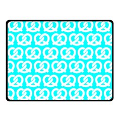 Aqua Pretzel Illustrations Pattern Double Sided Fleece Blanket (small)  by GardenOfOphir
