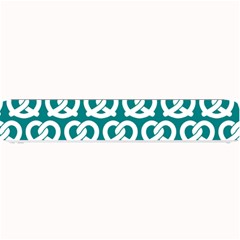 Teal Pretzel Illustrations Pattern Small Bar Mats