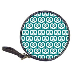 Teal Pretzel Illustrations Pattern Classic 20-CD Wallets