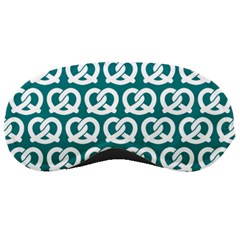 Teal Pretzel Illustrations Pattern Sleeping Masks